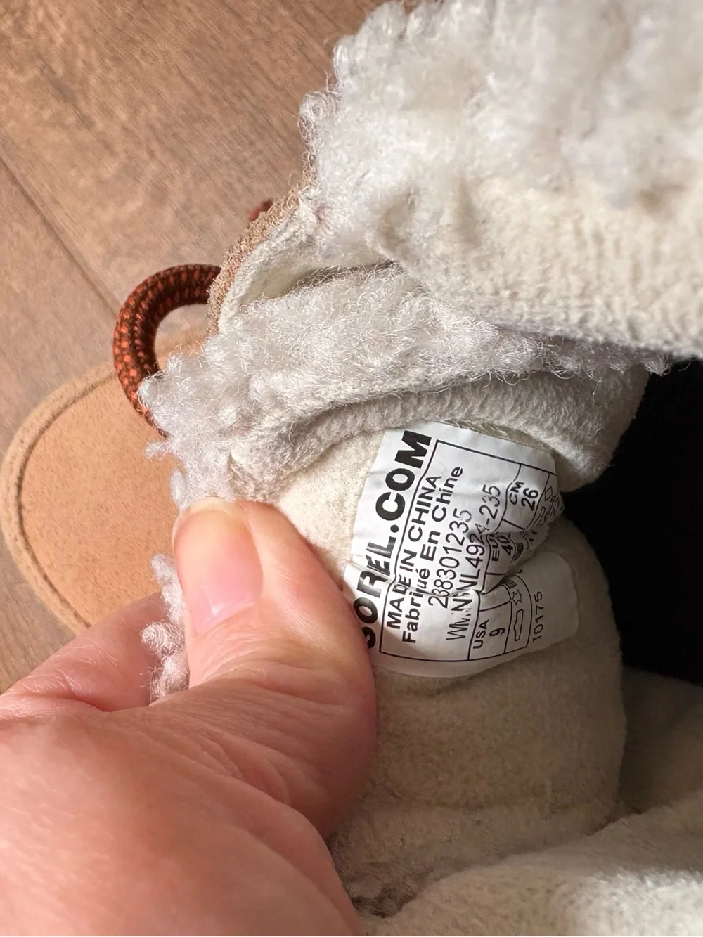 Sorel Booties‎ Women Evie Cozy Lace Shearling Suede Winter Light Brown Size 8